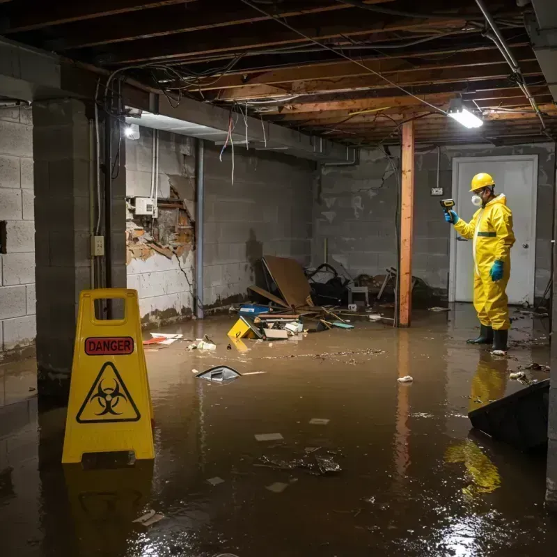 Flooded Basement Electrical Hazard in Rabun County, GA Property